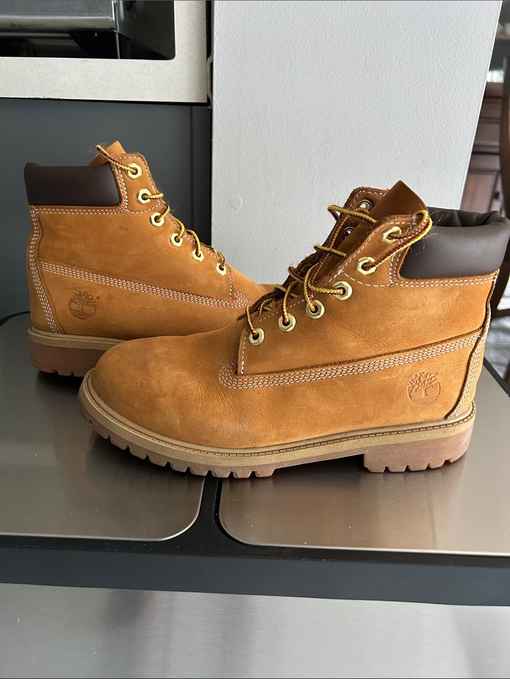 Timberland Wheat Nubuck Lace-Up Work Boots